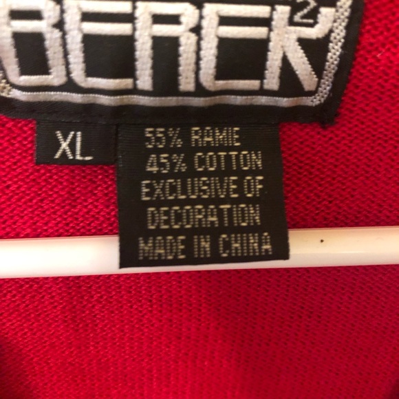 Berek Red Animal Print Christmas Tree Cardigan - Picture 2 of 5